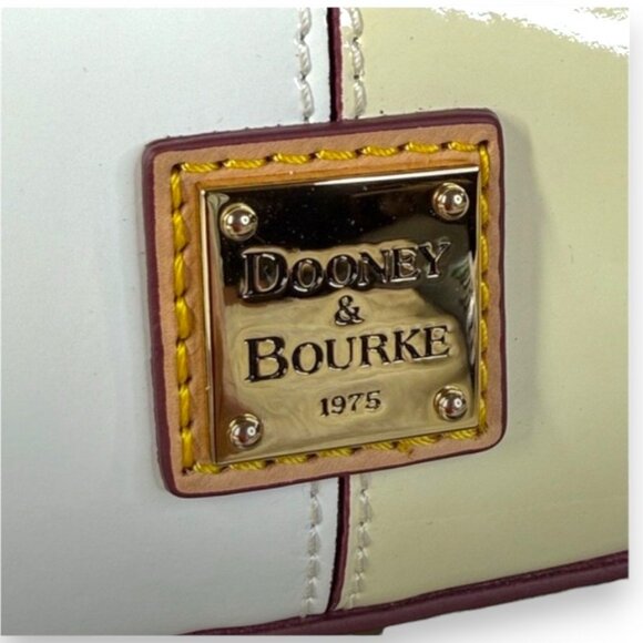 Dooney & Bourke Colorblock Patent Leather Baguette Shoulder Bag - New - Picture 3 of 17